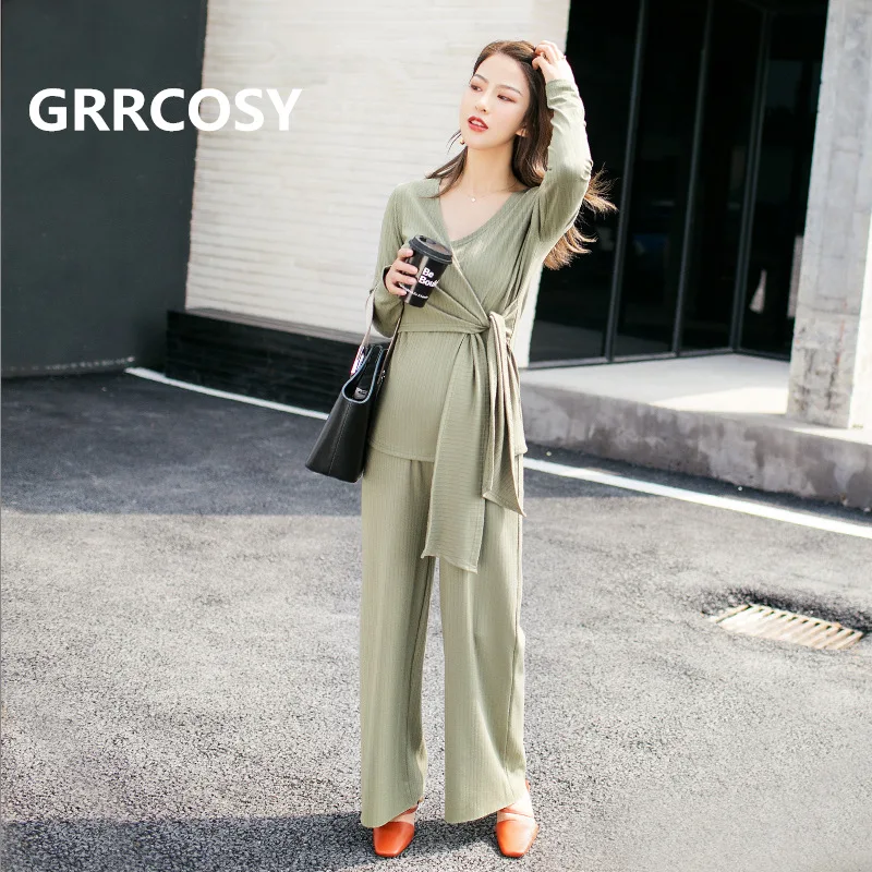 GRRCOSY Материнство весна/осень v образным вырезом Грудное вскармливание футболка