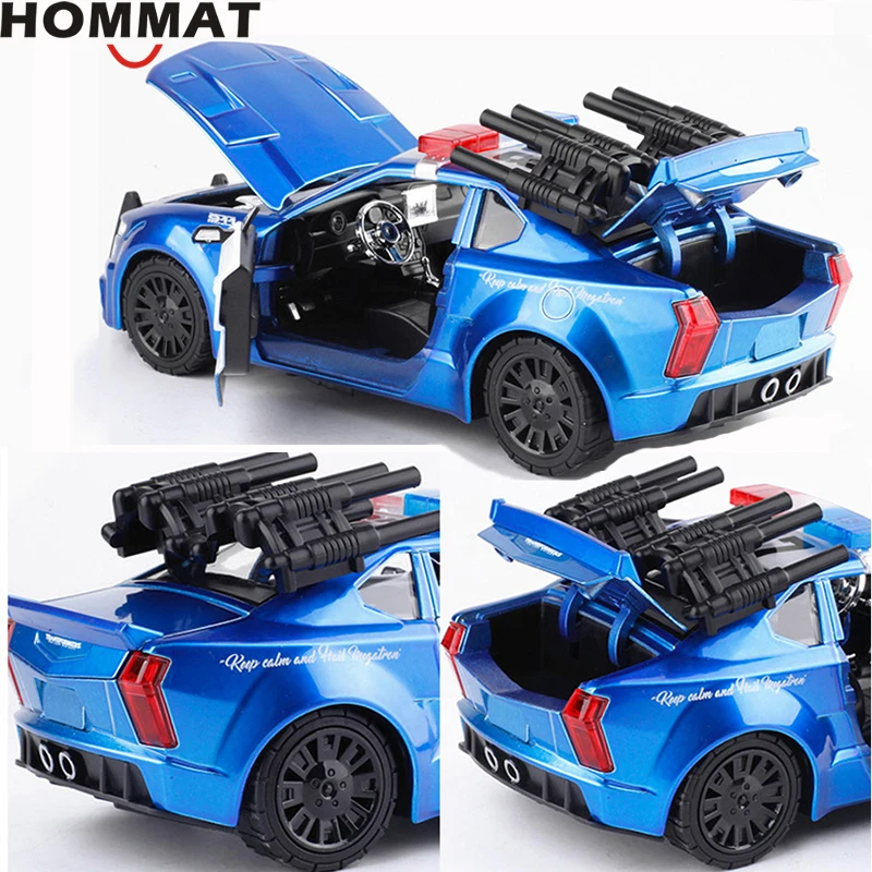 HOMMAT моделирование 1:36 трансформатор Ford Mustang баррикад полицейский спортивный