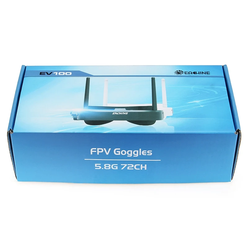 В НАЛИЧИИ очки для гонок EV100 5 8G 72CH FPV VR гарнитура с аккумулятором 7 4 1000 мАч черные