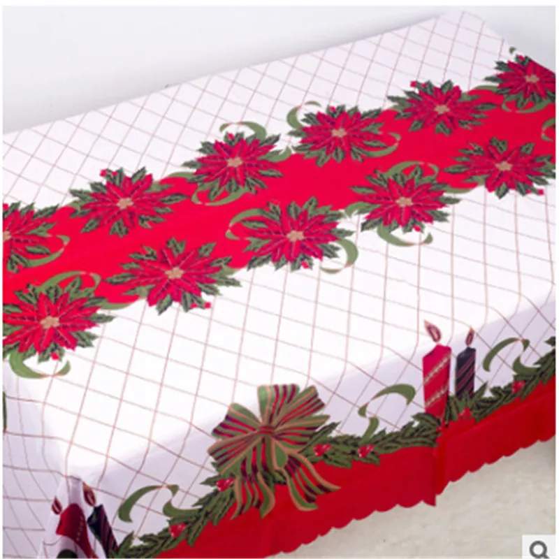 Цвет: желтый Красные рождественские скатерти Poinsettia Цветочные из ткани жаккардового переплетения Рождественская скатерть модный Декор - Цвет: Цвет: желтый