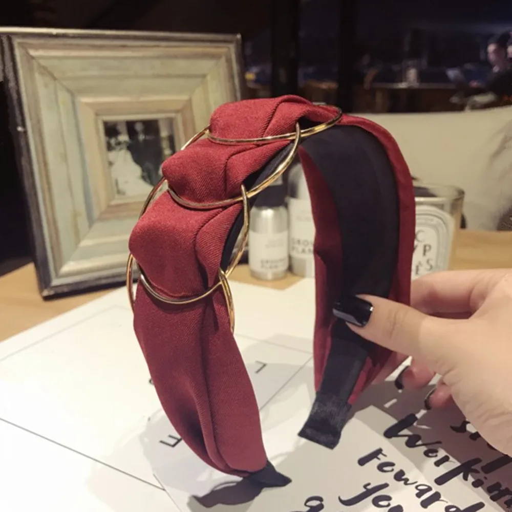 Headbands for Women New Fashion Boutique Hair Band Rings Cross Wide Headwear Hoop Bands Headdress Girls Hairs Accessories Korean| |