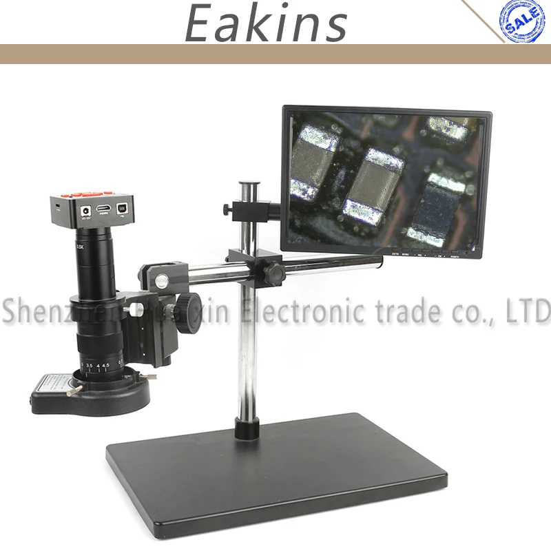 

21MP 1080P HDMI USB промышленный видеомикроскоп камера + 180X/300X C-образный объектив + 144 светодиодных ламп для печатных плат SMD SMT ремонт пайки