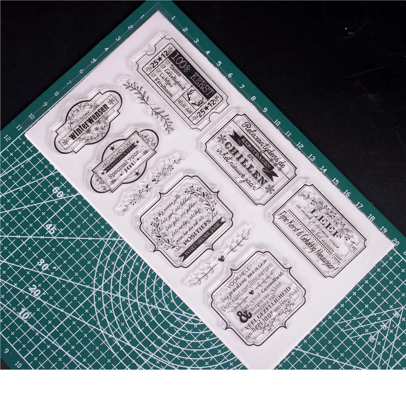 Dutch word Rubber Silicone Clear Stamps for Scrapbooking Tampons Transparents Seal Background Stamp Card Making Diy Tag label | Канцтовары
