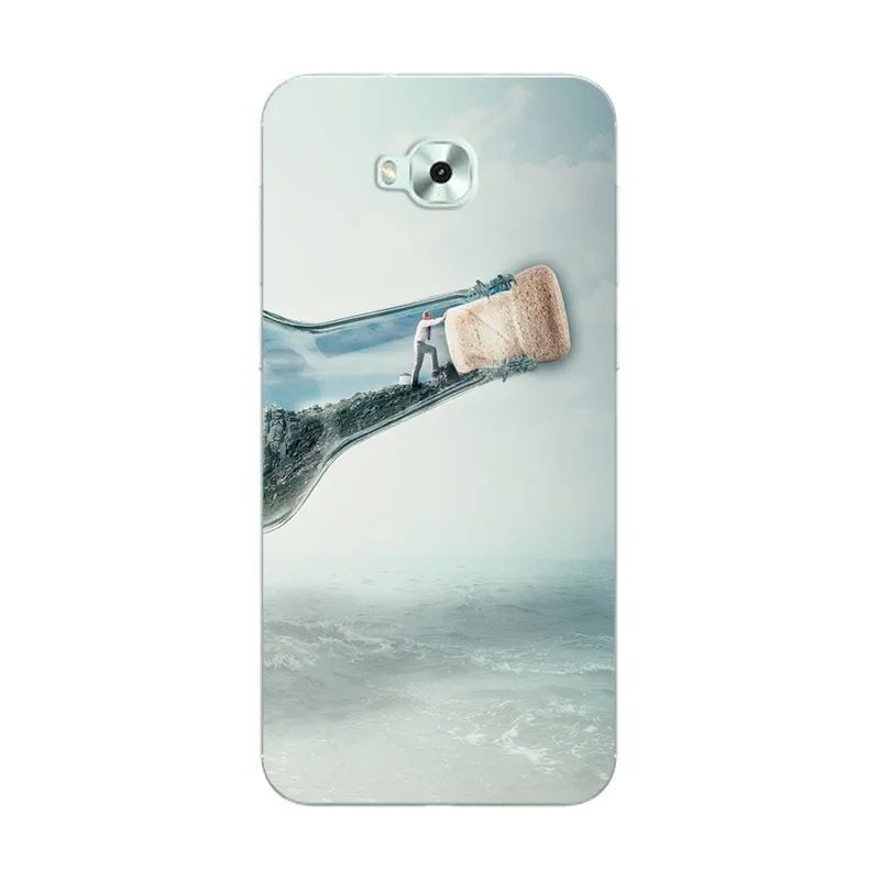 W18 Для ASUS Zenfone 4 Selfie ZD553KL 5," чехол для телефона с сердечком, защитный чехол на заднюю панель Для Zenfone 4 Selfie ZD 553KL, облегающий чехол - Цвет: W18