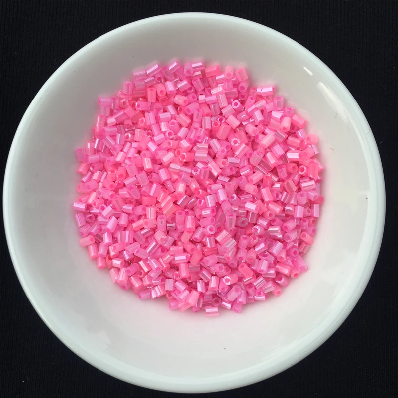 20 г/1440 шт размер 2 мм кремовое Стекло стеклярус трубка свободное сеялка