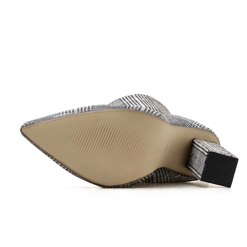 Новый дизайн 2020 Ботильоны с принтом Женская обувь на каблуке Сезон осень зима