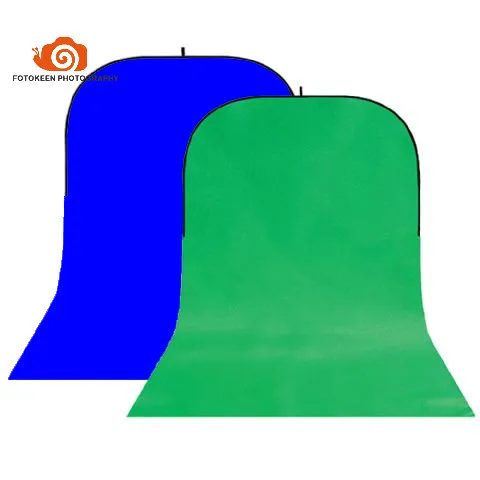 

Складной фон из хлопка, устойчивый к морщинам, хромакей, зеленый/синий экран, поворотный фон с одной тропой 150 х400 см + сумка для переноски