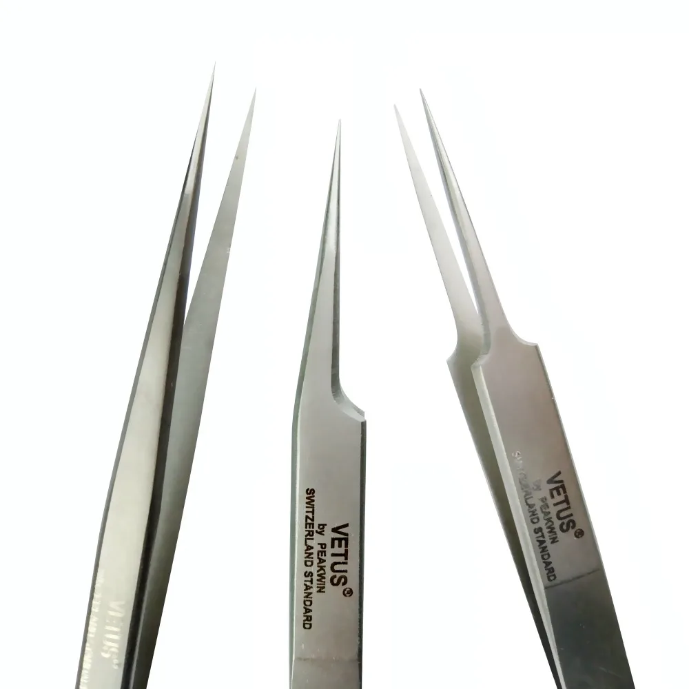 GLESUM 100% Stainless Steel anti-static superhard Eyelash Extension tool Best Tweezer | Красота и здоровье