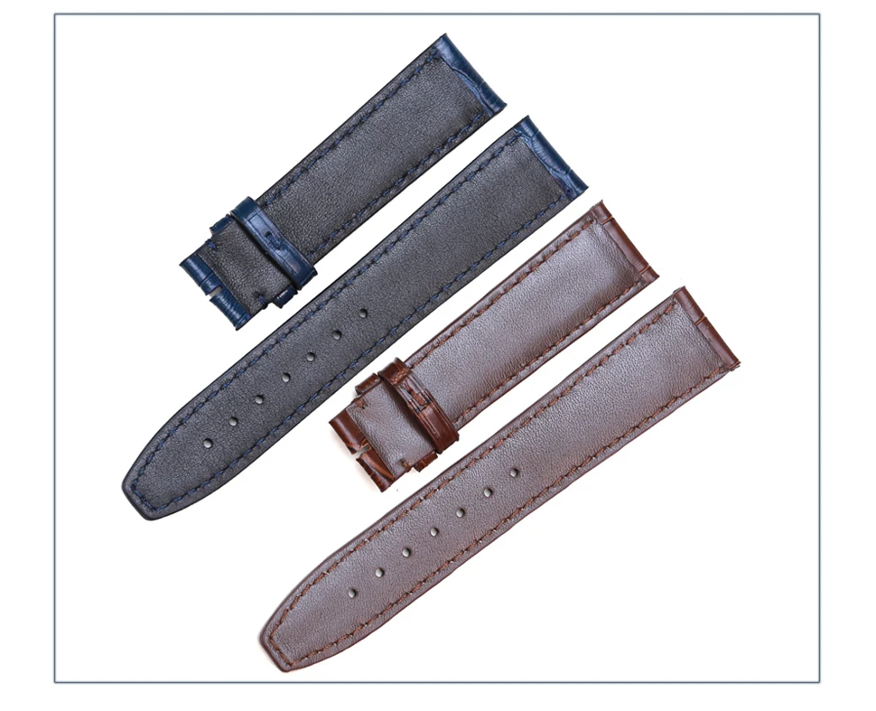 SAUPPO подходит для IWC PORTOFINO телячья кожа ремешок для часов черный коричневый темно-синий верхний слой кожа мужские часы аксессуары