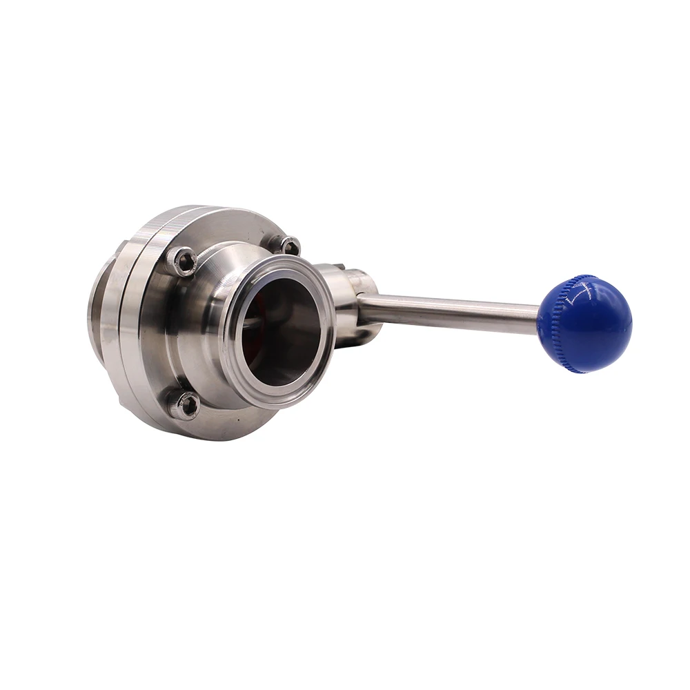 DERNORD 1-1/2 &quotСанитарно 1 5&quot Три зажим бабочка клапан силиконовое уплотнение