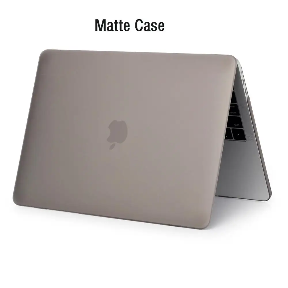 Matte Gray Чехол для ноутбука Apple MacBook Air Pro retina 11 12 13 15 для mac book Pro 13,3 15,4 дюймов с сенсорной панелью+ крышка клавиатуры - Цвет: Matte Gray