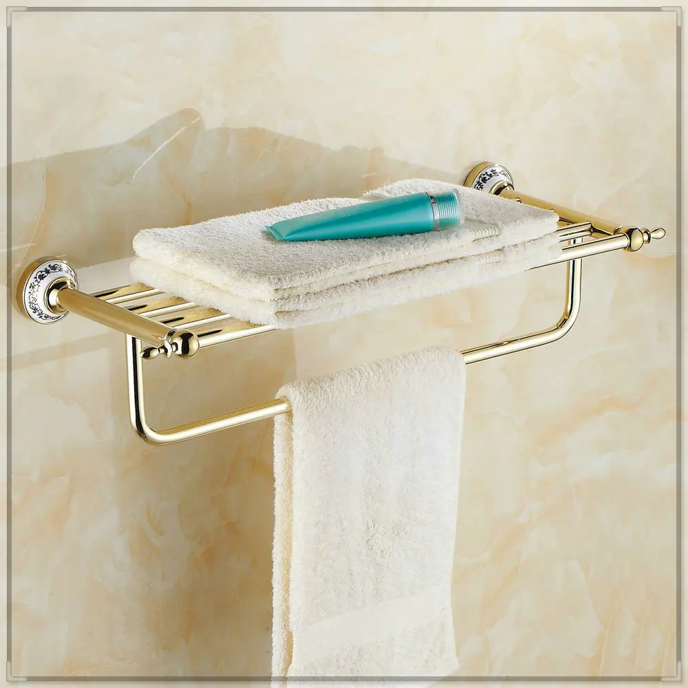 Ванная аксессуары из античная медь стержень и золото металл кулон полотенце