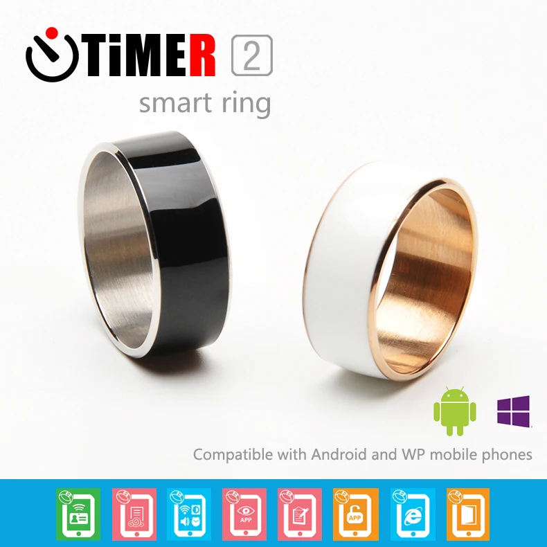 Черно белые смарт кольца Jakcom новая технология Magic jewelry для HTC Moto Nokia LG IOS Android WP