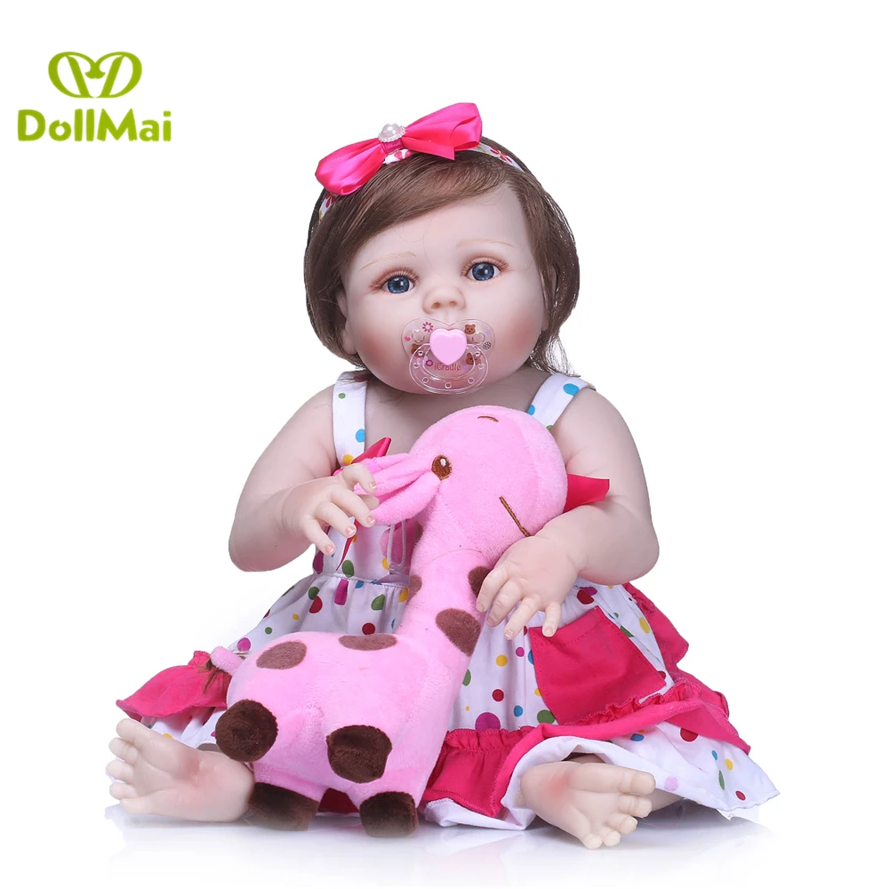 22 55 см всего тела силикона Reborn Baby Doll игрушки Lifelike Детские-Rebo...