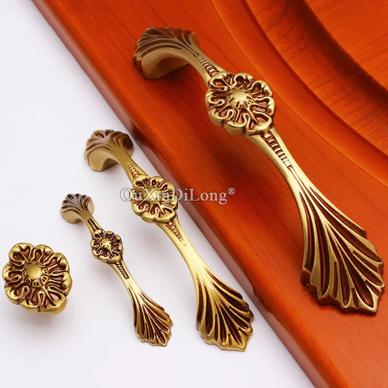 10 шт. латунные ручки для мебели в европейском стиле|Ручки шкафа| |