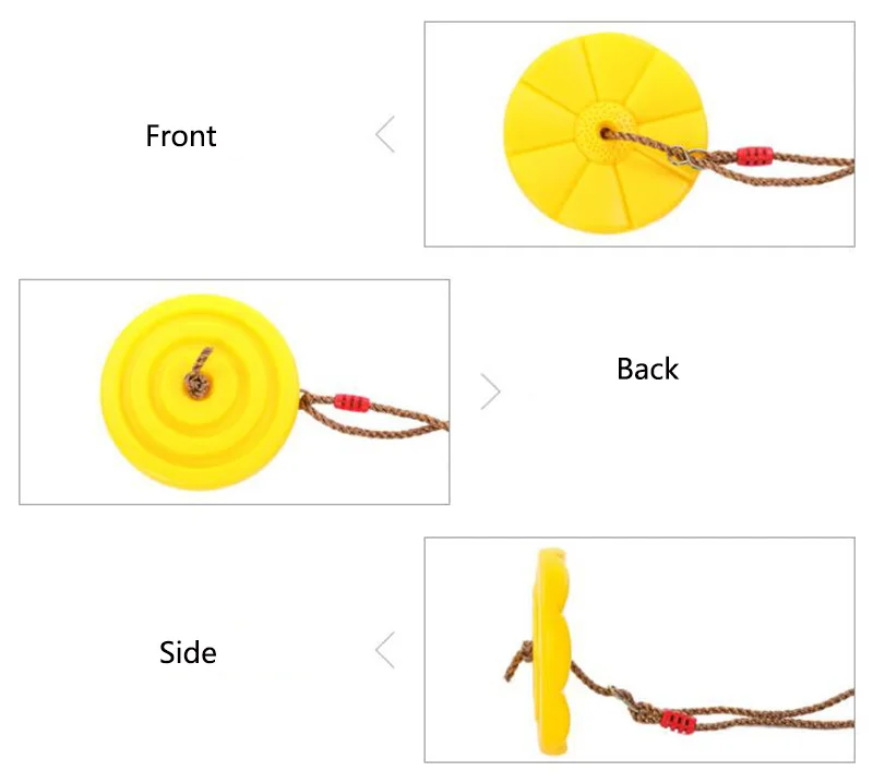 Children Swing Disc Toy Seat Kids Swing Round Rope Swings Outdoor Playground Hanging Garden Play Entertainment Activity