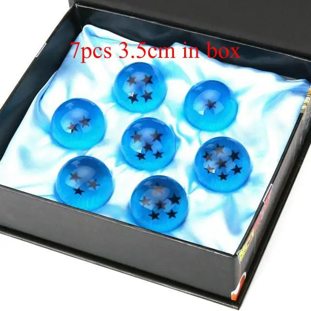 blue with box 7 шт./компл. 3,5 см Жемчуг дракона Z 7 звезд хрустальные шары Стрекоза полный комплект 1 шт. 7,6 см Большой размер мяч в коробке Розничная/ - Цвет: blue with box