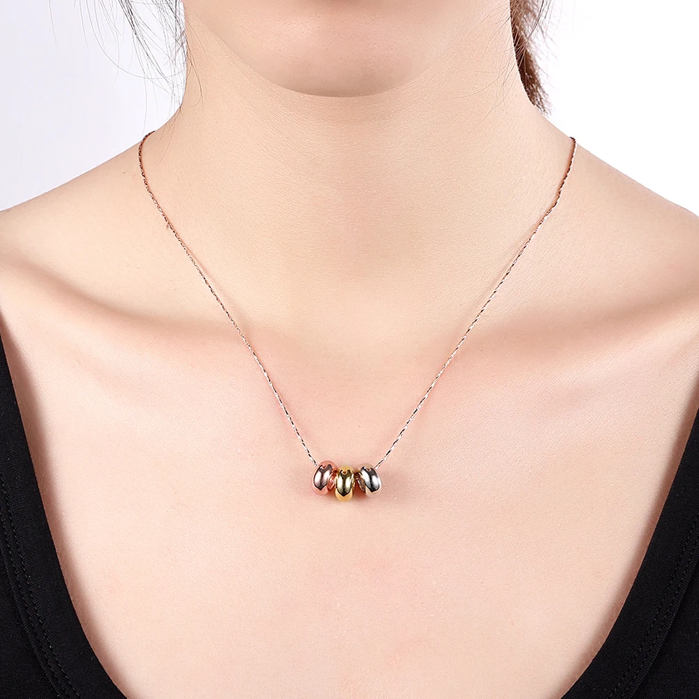 Экологически чистый розовое золото круглый кулон ожерелье цвет зеленая