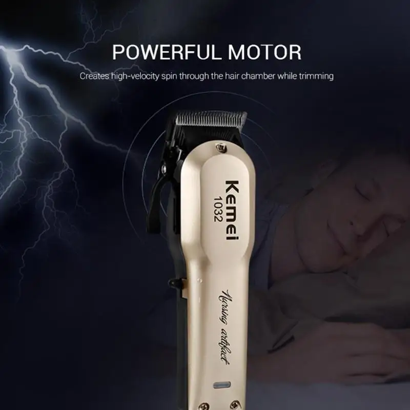 Kemei KM-1032 электрическая машинка для стрижки волос триммер для стрижки бороды парикмахерские бритвы для мужчин инструменты для стрижки волос