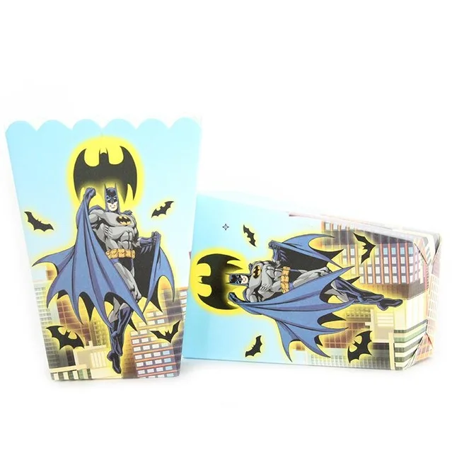 Popcorn Box X6 1 Набор бумажных баннеров 10 шт Малые флаги Бэтмен мультфильм тема 2,5 м баннеры дети день рождения праздник украшения товары для взрослых - Цвет: Popcorn Box X6
