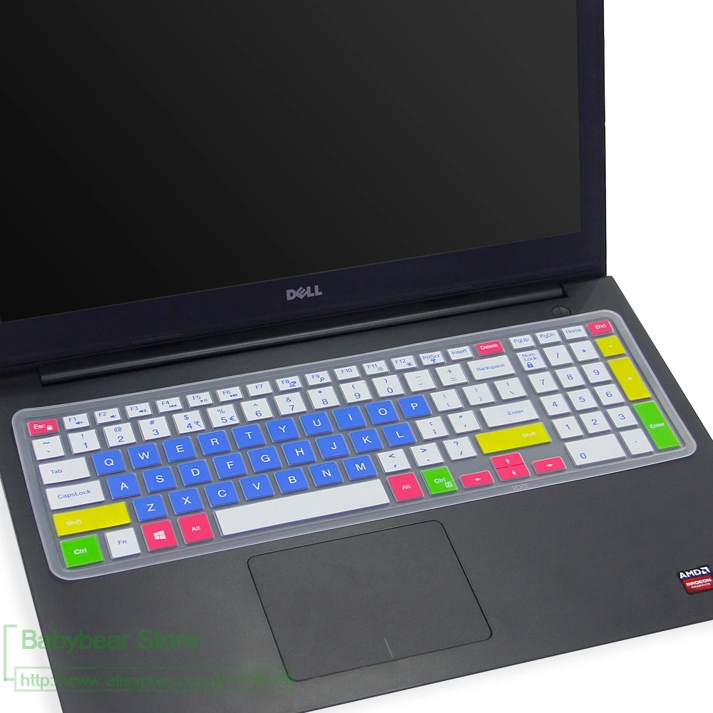 candyblue 15,6 дюймов Чехол для клавиатуры ноутбука протектор для Dell Inspiron 15 7000 игровая клавиатура 7510 7559 7577 7567 7537 7557 7566 7568 - Цвет: candyblue