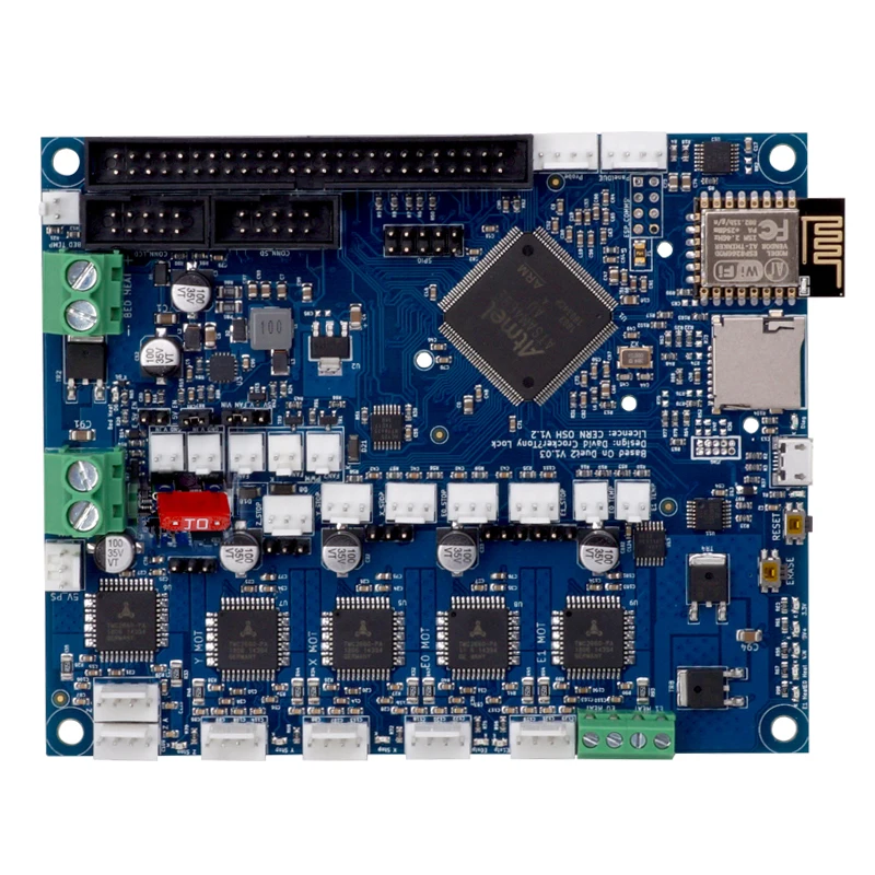 Клонированный Duet 2 Wifi V1.04 DuetWifi Расширенный 32 бит электронный с 4," 5" " PanelDue цветной сенсорный экран контроллер для BLV MGN