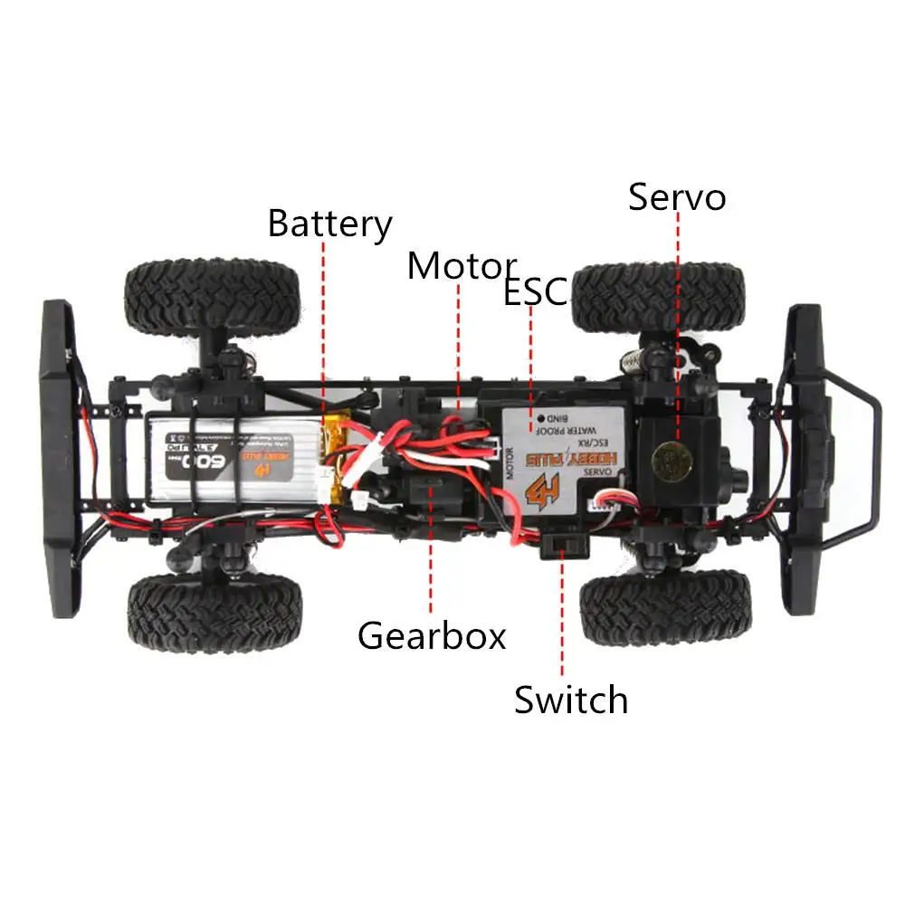 URUAV 1/2 батарея D1RC 1/24 2,4G 4WD Мини Rc автомобиль пропорциональный контроль водонепроницаемый гусеничный электрический автомобиль RTR модель детские игрушки
