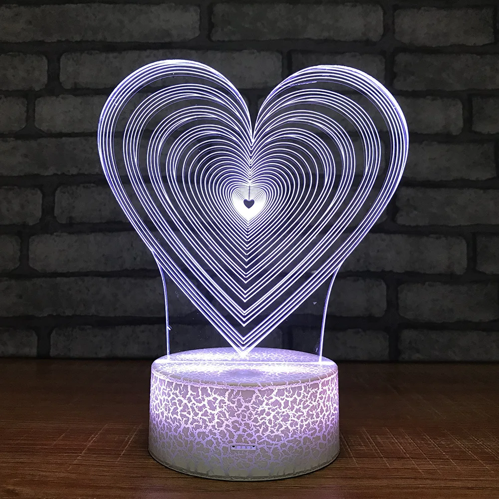 Креативные подарки на день Святого Валентина прикроватный 3d ночник гаджеты
