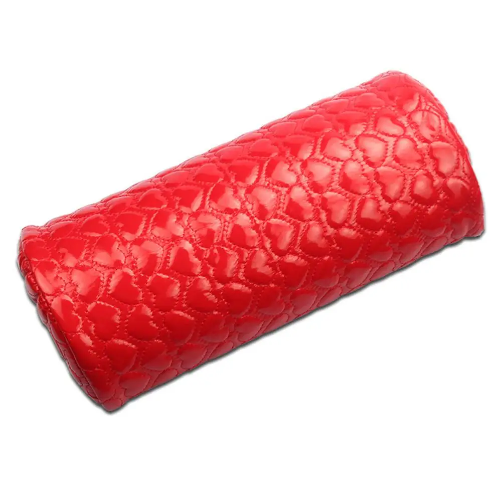 red Подлокотник для рук, аксессуары для маникюра, подушка для рук, полукруглая подушка для сердца, Подушка для ногтей, полиуретановые подушечки для рук - Цвет: red