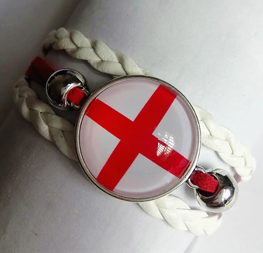 24 шт./лот браслет с драгоценными камнями Национальный флаг США Бразилия