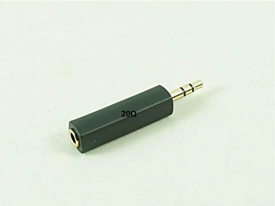 20 ohm 3,5 мм 20ohm/75ohm/100ohm/175ohm сопротивление адаптер штекер для HiFi плеера/наушников - Цвет: 20 ohm