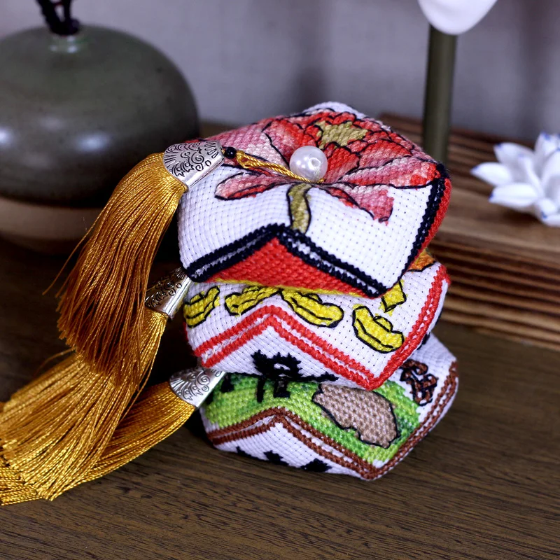 3 шт./компл. Pin игла с модным крючком для подушки из белой кожи Бискорню Рукоделие "сделай сам": Набор для вышивки хлопчатобумажная нить Набор для вышивания крестиком, ручная работа с иглами