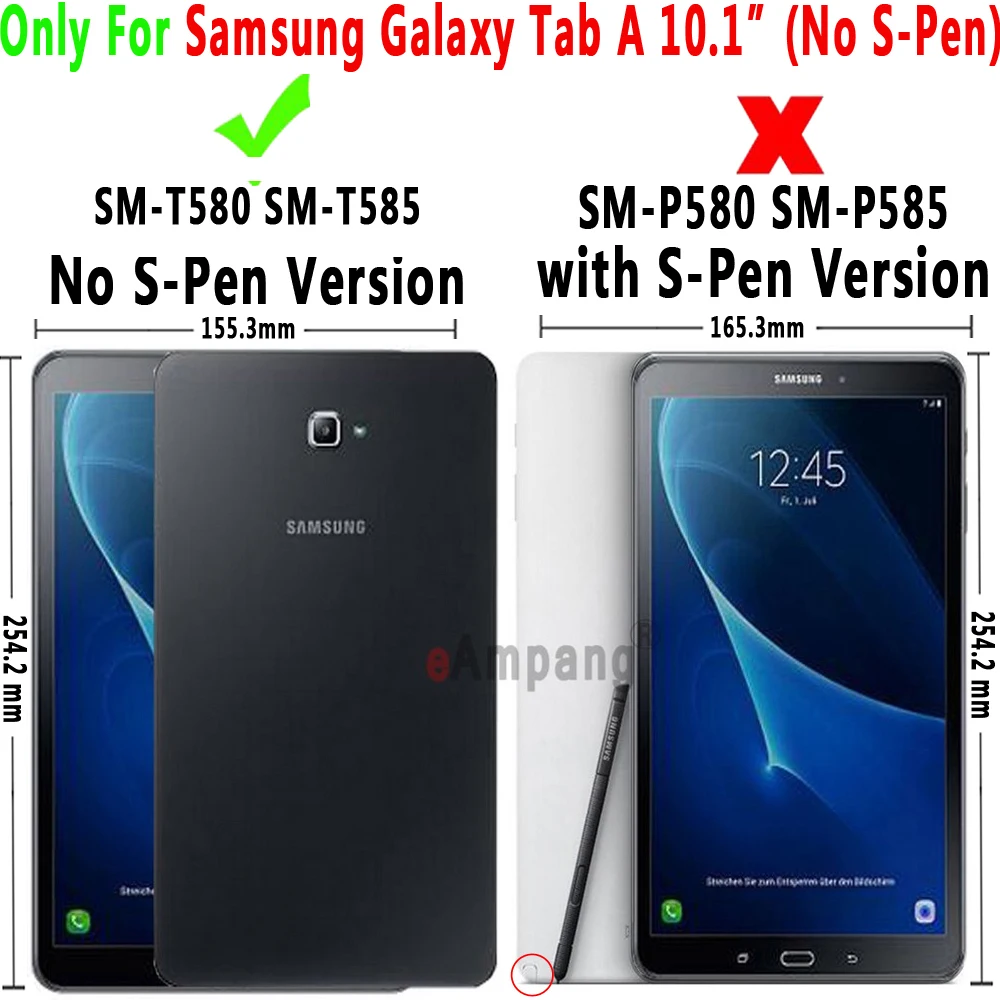 Защитный чехол для Samsung Galaxy Tab A/A6 10 1 2016 SM T580 T585 ручной противоударный T585N|Чехлы