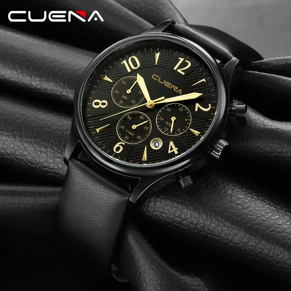 Relogio masculino cuena Элитный бренд Для мужчин S Часы модные Кожаные модельные туфли