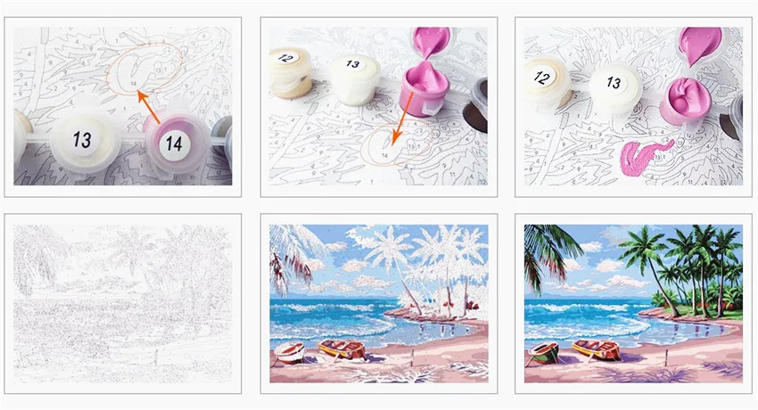 DIY Цифровая живопись по номерам упаковка скрыть Попугай Картина маслом наборы