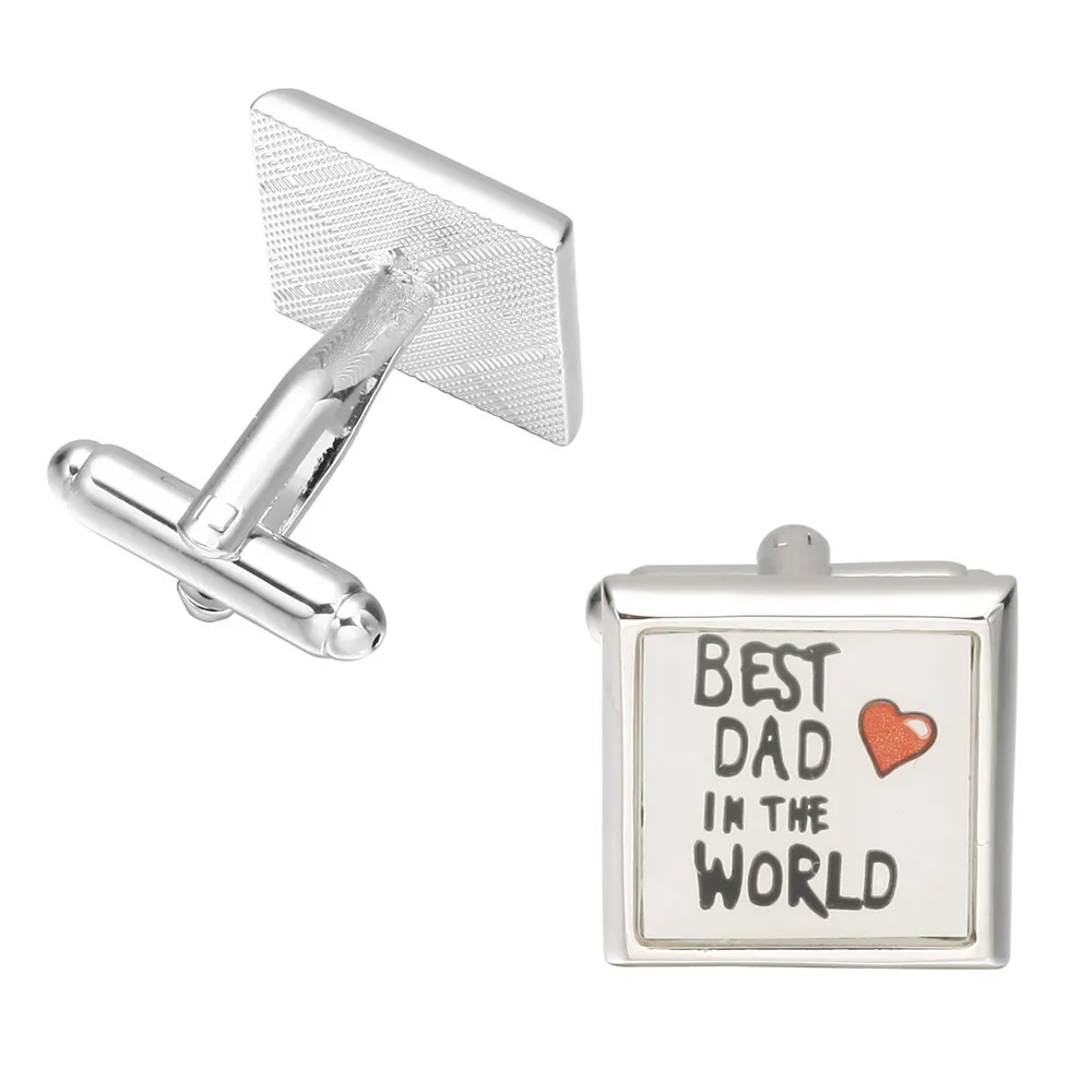 Запонки для рубашки MeMolissa мужчин лучший папа в мире запонки высокого качества