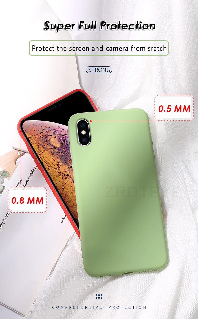 ZROTEVE чехол для iPhone X XS Max чехол Роскошный жидкий силикон для Apple iPhone XR чехол Гладкий чехол для iPhone X S Max чехол s