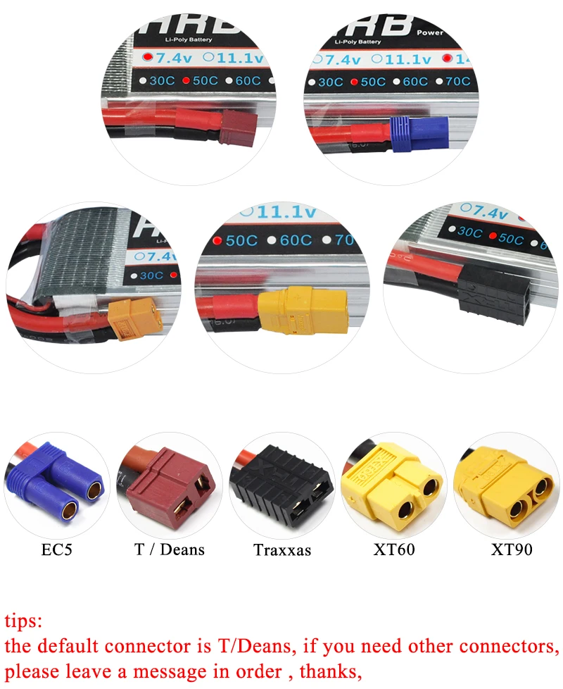 HRB 5000mAh 11,1 V Lipo батарея 14,8 V 50C T Deans 7,4 V 2S 3S 18,5 V 22,2 V для самолета квадрокоптера лодки 4WD автомобиля RC запчасти 4S 5S 6S