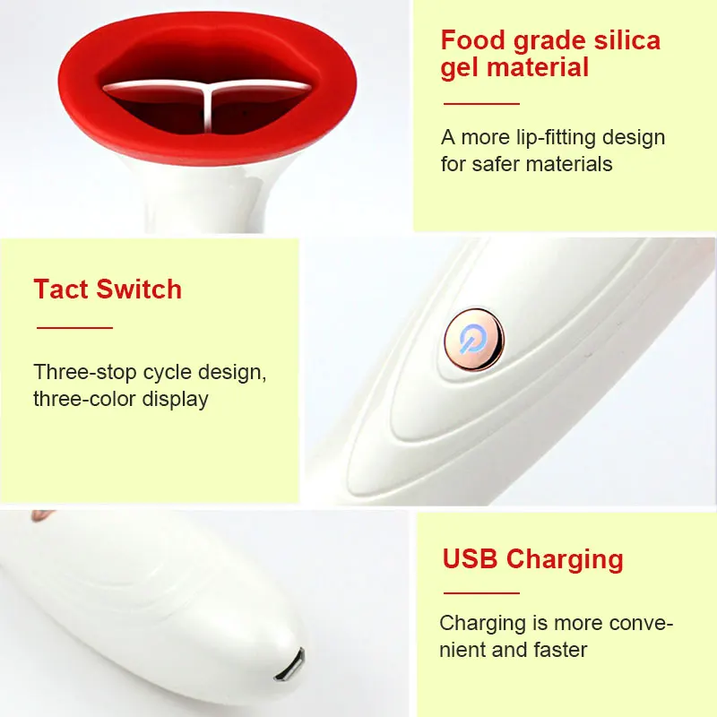 USB Автоматическая подзарядка для губ инструмент Электрический увеличитель