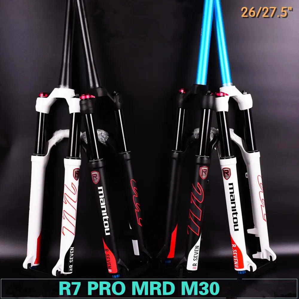Велосипедная вилка Manitou R7 PRO, 26, 27,5 дюймов, для горного велосипеда MTB, воздушная вилка, матовая черная подвеска, pk Machete COMP, Marvel,, 1560 г
