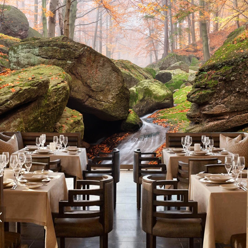 

Natural scenery papel de parede, forest waterfall,modern 3D photo wallpaper for sofa bedroom restaurant background PVC wallpaper