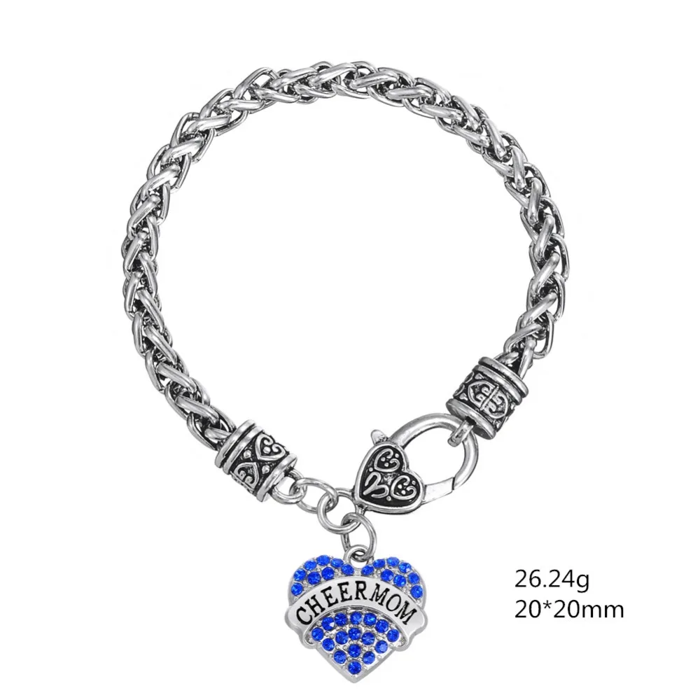 Skyrim женские ювелирные изделия пшеничная цепочка браслеты надпись Cheer MOM сердце