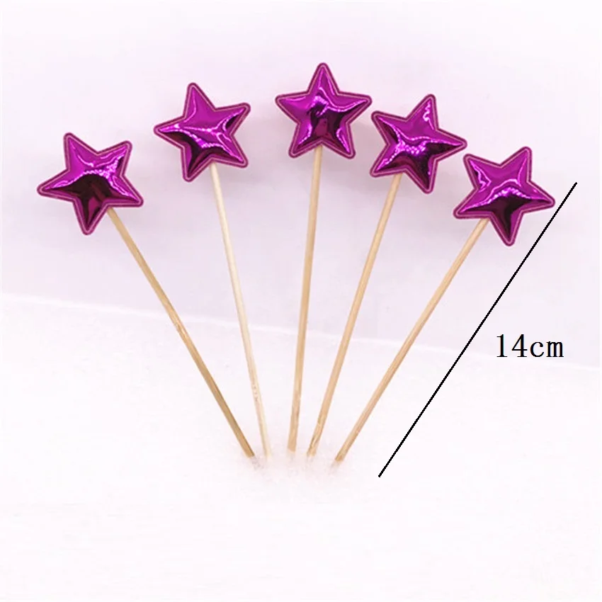 5 шт. Корона Звезда красочный Золотой душ для детей Торт Топперы ко дню рождения