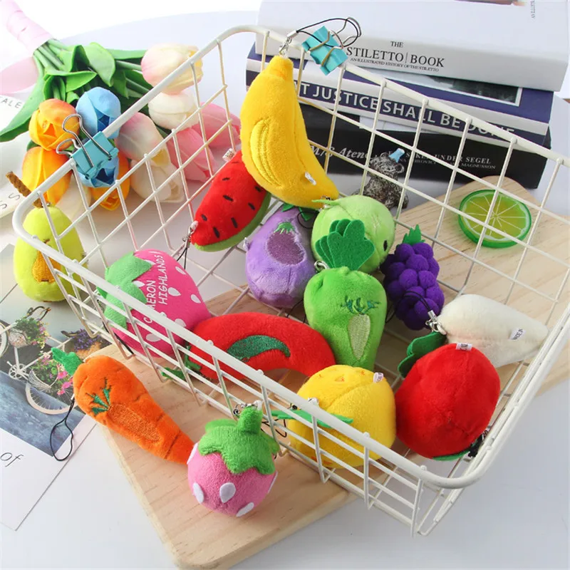 Cute Fruit Vegatables Plush Pendants Toys Lovely Plants Fruits Key Bag Peluche Dolls 12pcs | Игрушки и хобби