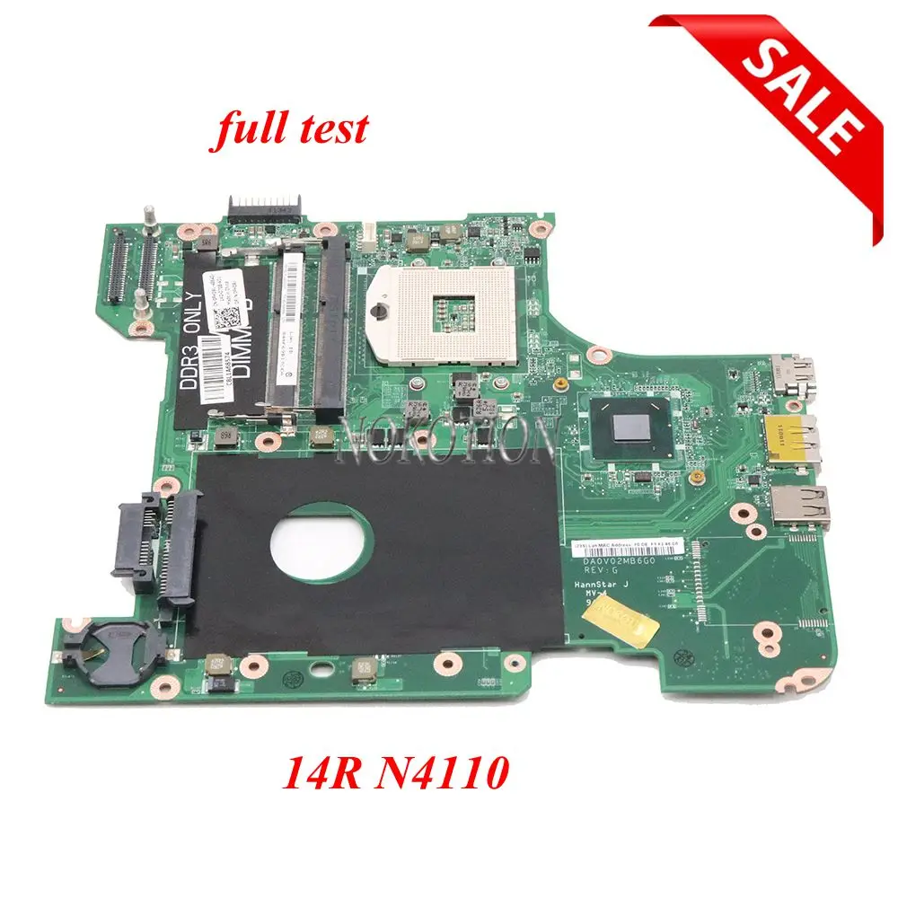 NOKOTION CN-0FH09V 0FH09V FH09V для Dell Inspiron 14R N4110 DA0V02MB6G0 Материнская плата ноутбука HM67 DDR3 HD GMA графика