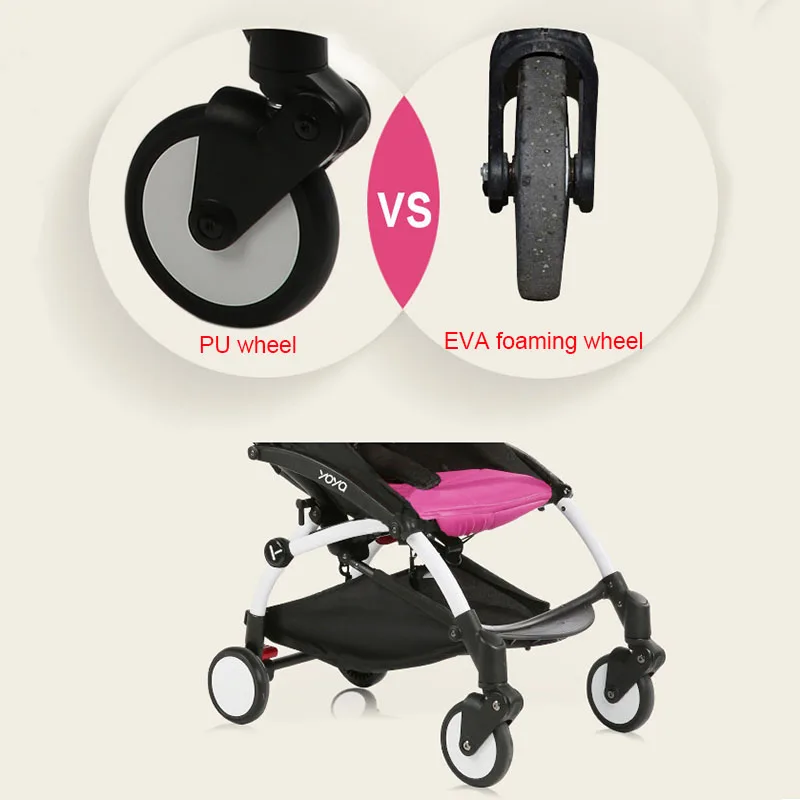 Yoya Stroller Wheels Bebe Accessories Front Rear Wheels Suitable Yoyo-Yoya Yuyu Babyyoya Vovo Carts PU Tyre More Durable