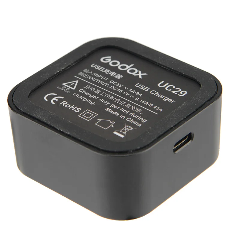 Оригинальное зарядное устройство Godox UC18 /UC20/UC29 USB + VB18/VB20/WB29 аккумулятор для