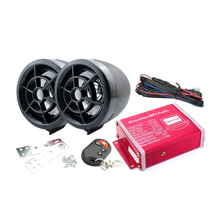 12 V мотоциклов аудио Динамик SD USB MP3 FM с хостом безопасность пульта дистанционного