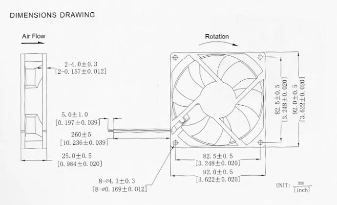 Двойной шариковый подшипник вентилятора постоянного тока 12V 9 см; 9 см 92x92x25 90x25 Бесщеточный вентилятор охлаждения