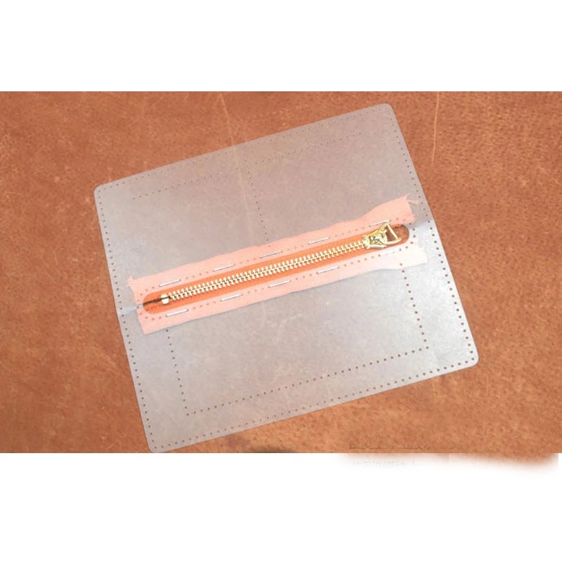 1 Набор ПВХ шаблон шитья для DIY длинный Мульти Карманный кожаный бумажник ручной